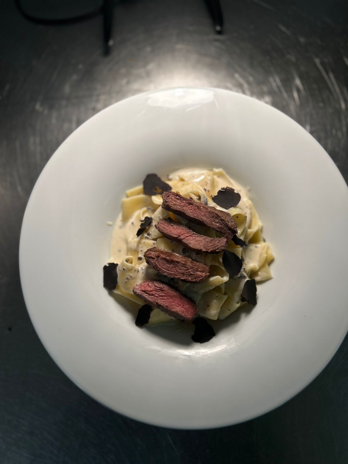 Tagliatelle al Tartufo con Manzo